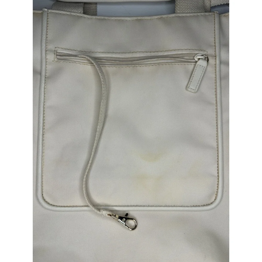 Beis north to south tote beige 15 x 13 stained read description‎